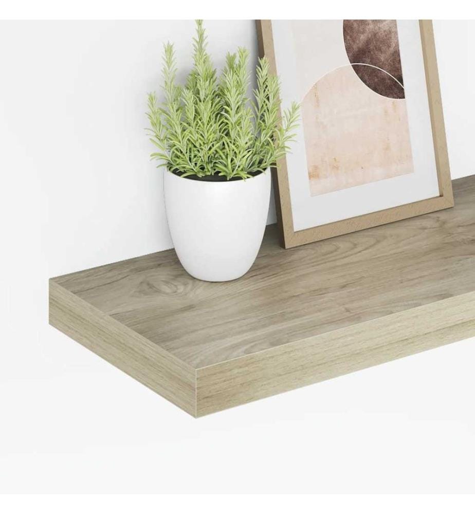 Schwebende Wandregale 2 Stk. Eichefarben 60x23,5x3,8cm MDF