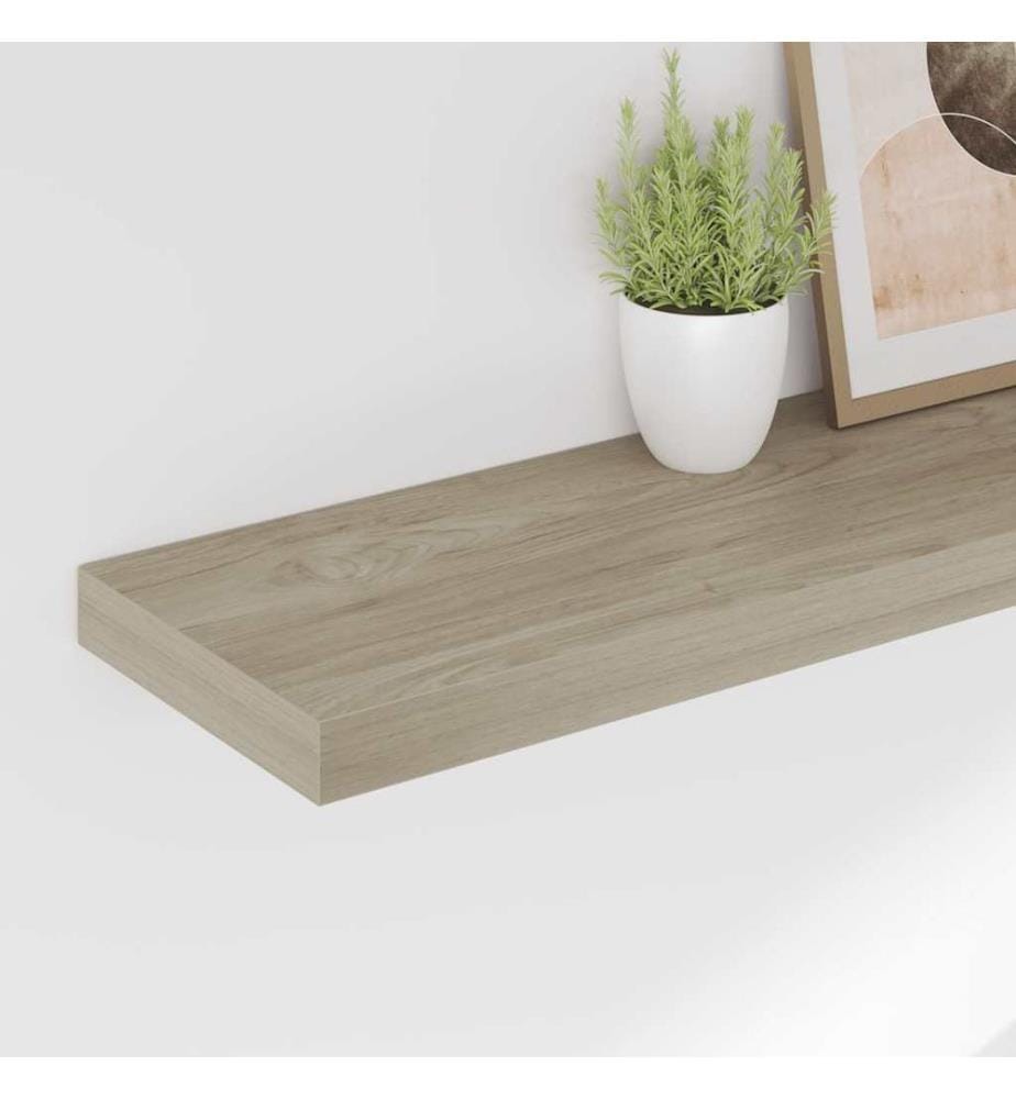 Schweberegale 2 Stk. Eichen-Optik 90x23,5x3,8 cm MDF