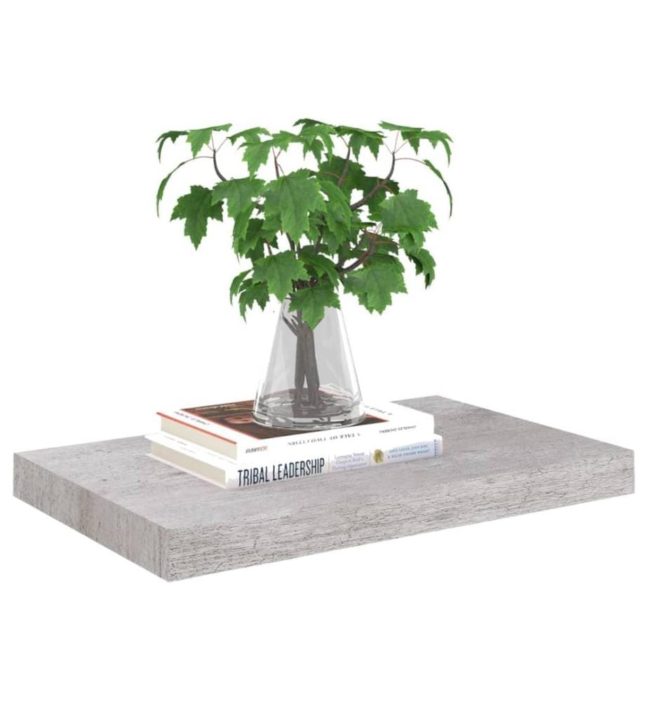 Schweberegal Betongrau 50x23x3,8 cm MDF