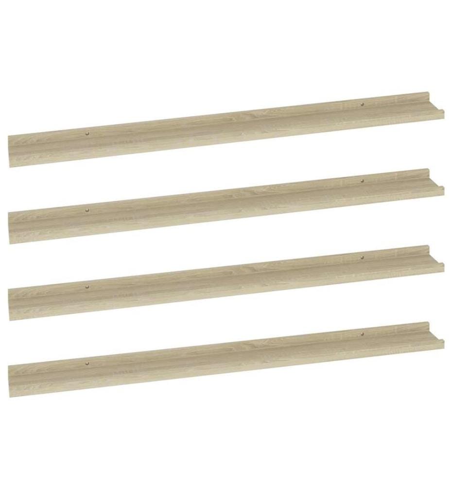 Wandregale 4 Stk. Sonoma-Eiche 100x9x3 cm