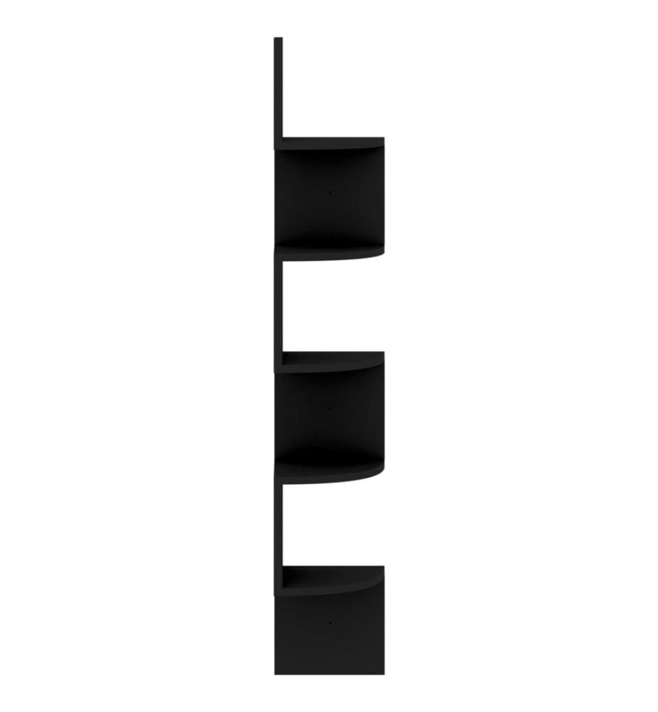 Wand-Eckregal Schwarz 19x19x123 cm Holzwerkstoff