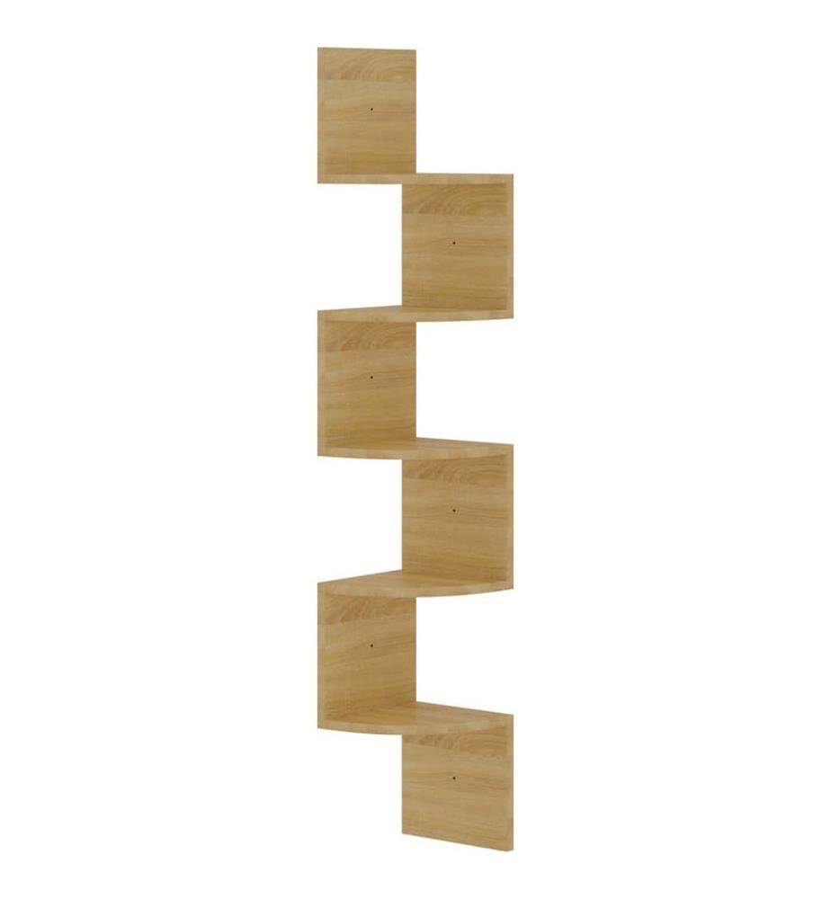 Wand-Eckregal Sonoma-Eiche 19x19x123 cm Holzwerkstoff