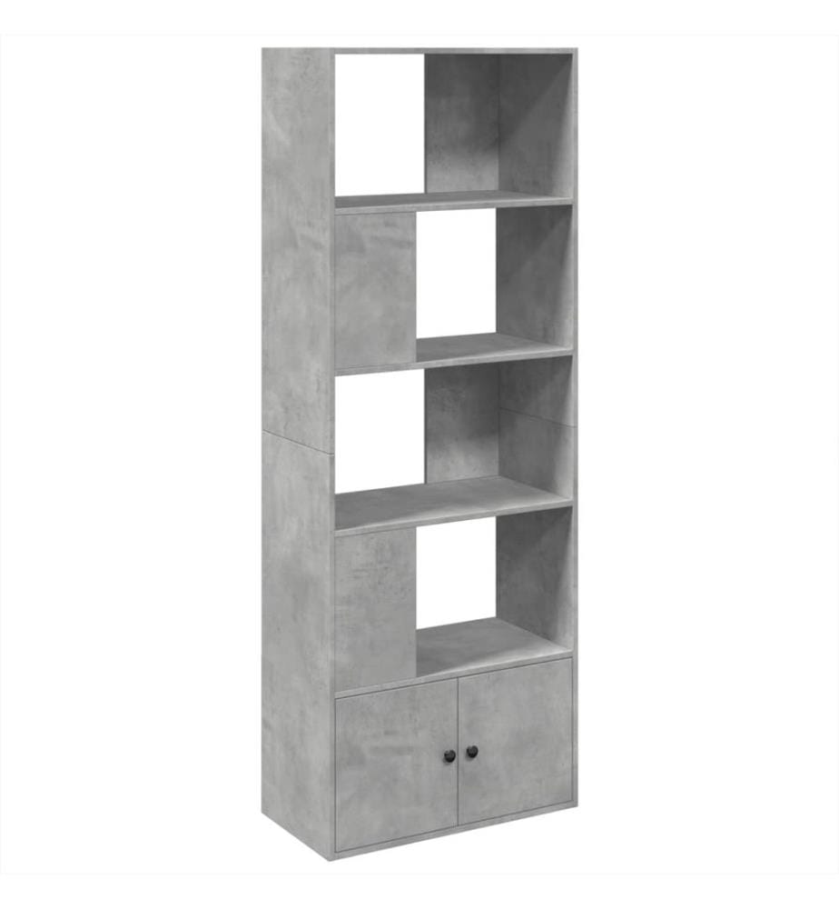 Bücherregal Betongrau 70x36x189 cm Holzwerkstoff