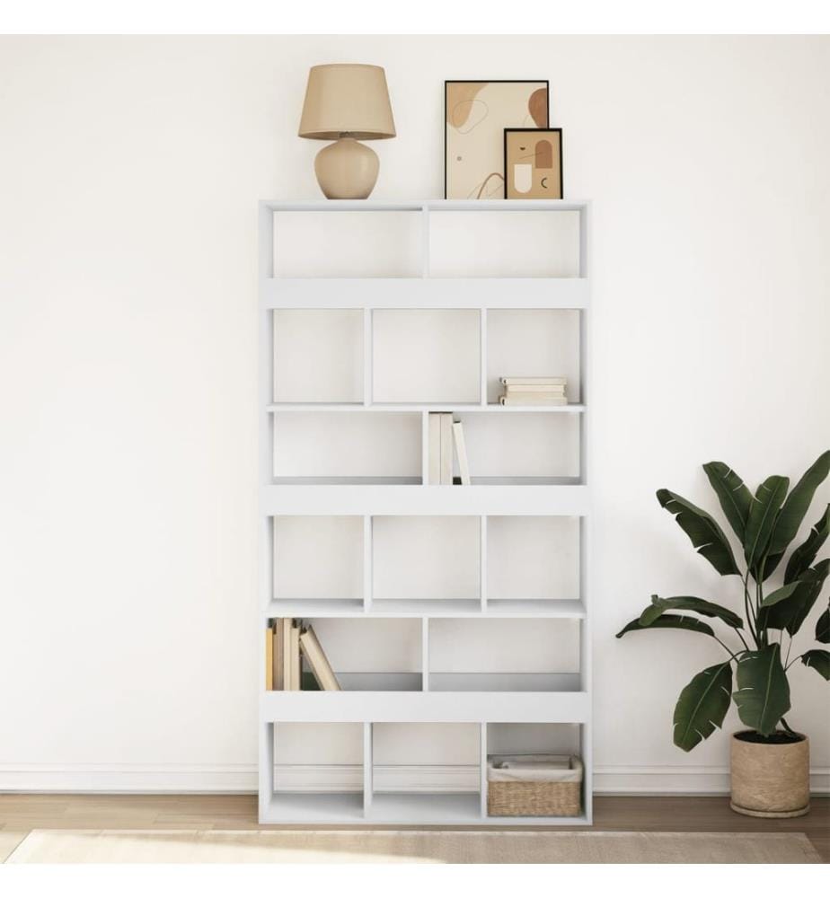 Bücherregal Weiss 100x33x187,5 cm Holzwerkstoff