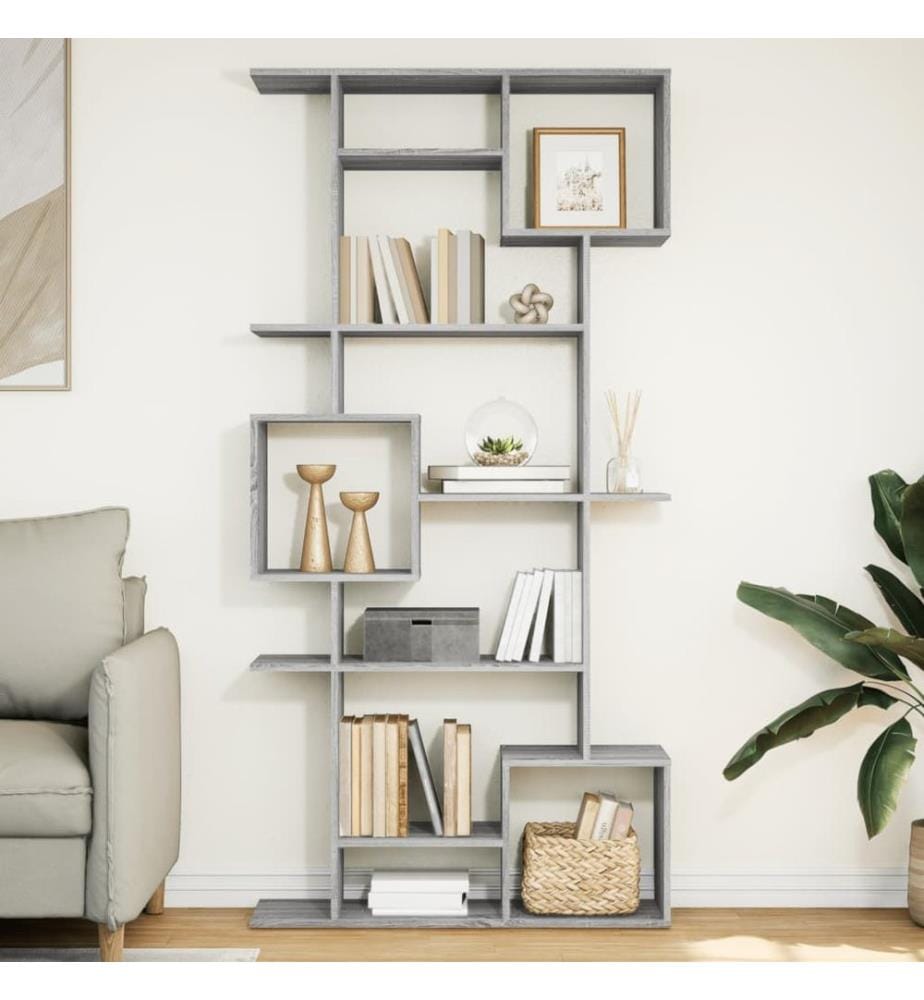 Bücherregal Grau Sonoma 92x29x188 cm Holzwerkstoff