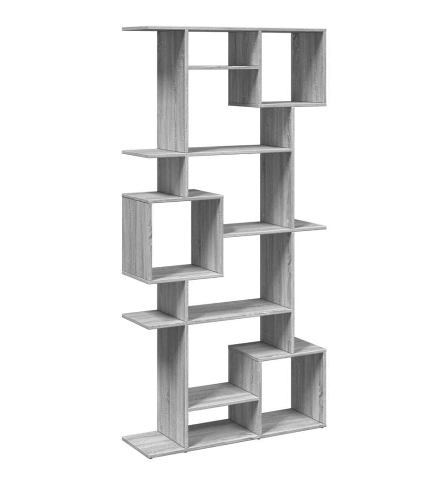 Bücherregal Grau Sonoma 92x29x188 cm Holzwerkstoff