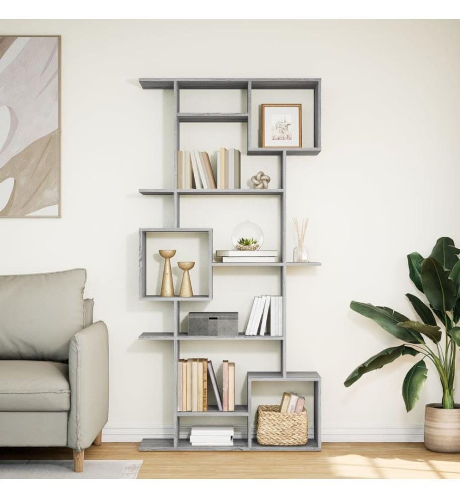 Bücherregal Grau Sonoma 92x29x188 cm Holzwerkstoff