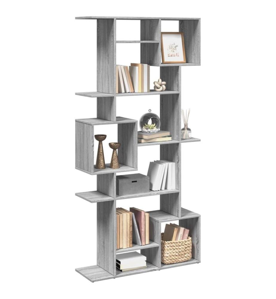 Bücherregal Grau Sonoma 92x29x188 cm Holzwerkstoff