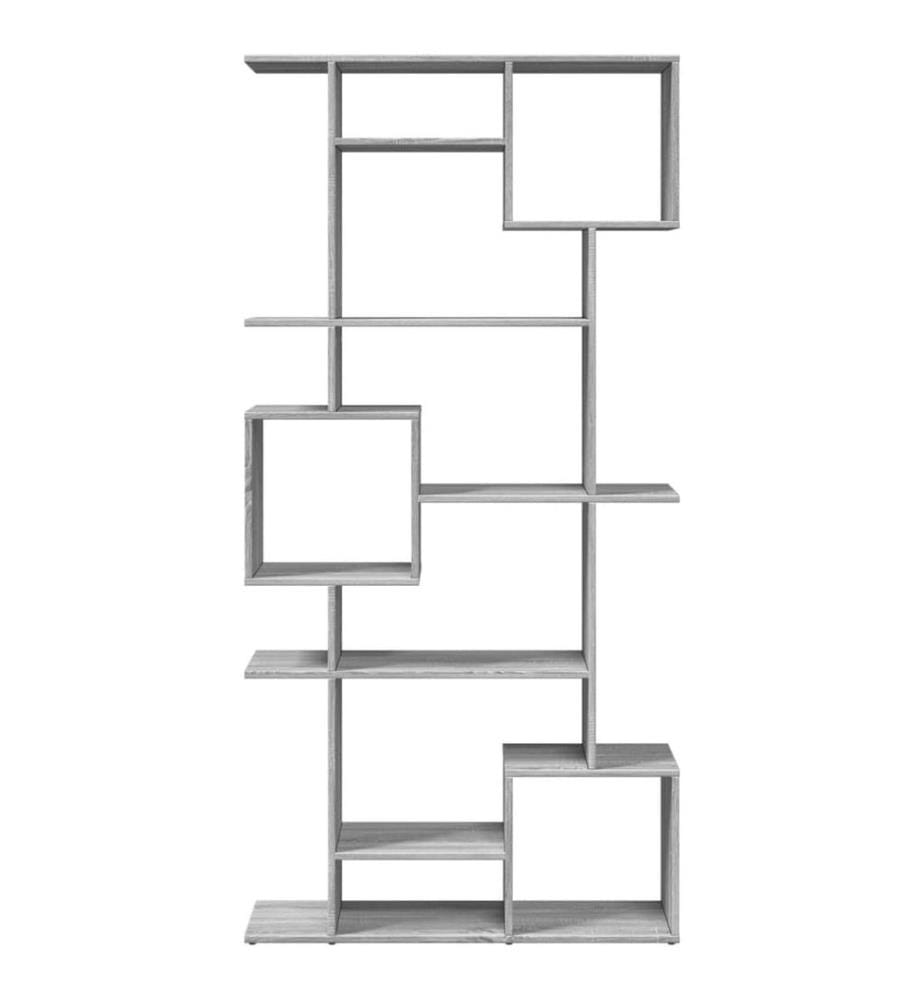 Bücherregal Grau Sonoma 92x29x188 cm Holzwerkstoff