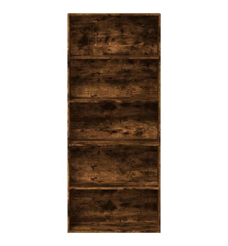 Bücherregal Räuchereiche 80x30x189 cm Holzwerkstoff