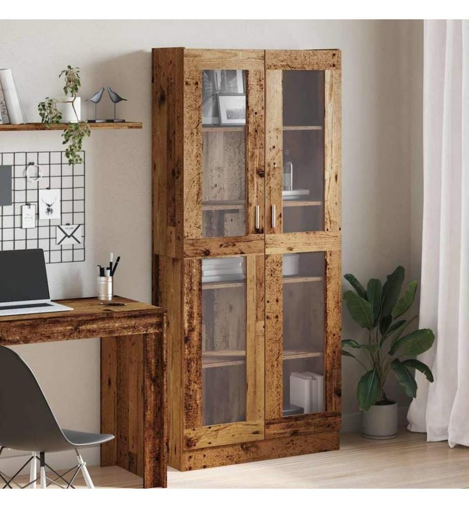 Highboard Altholz-Optik 82,5x30,5x185 cm Holzwerkstoff