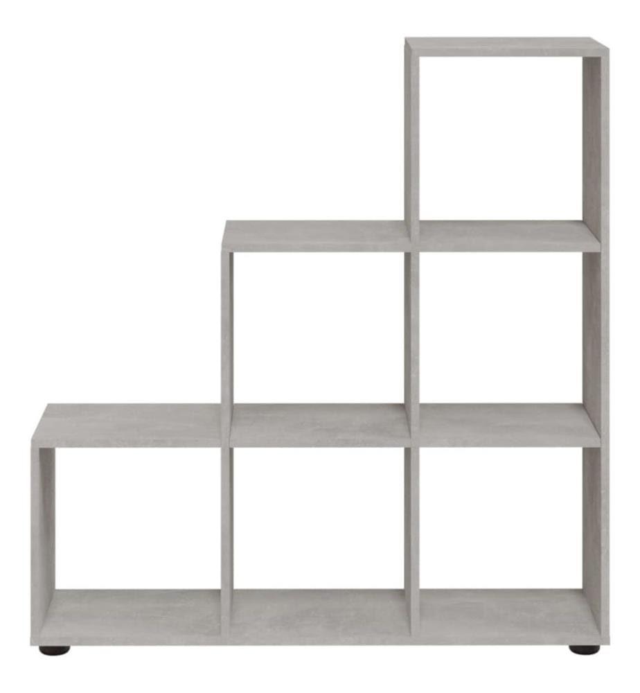 Treppenregal Betongrau 107 cm Holzwerkstoff
