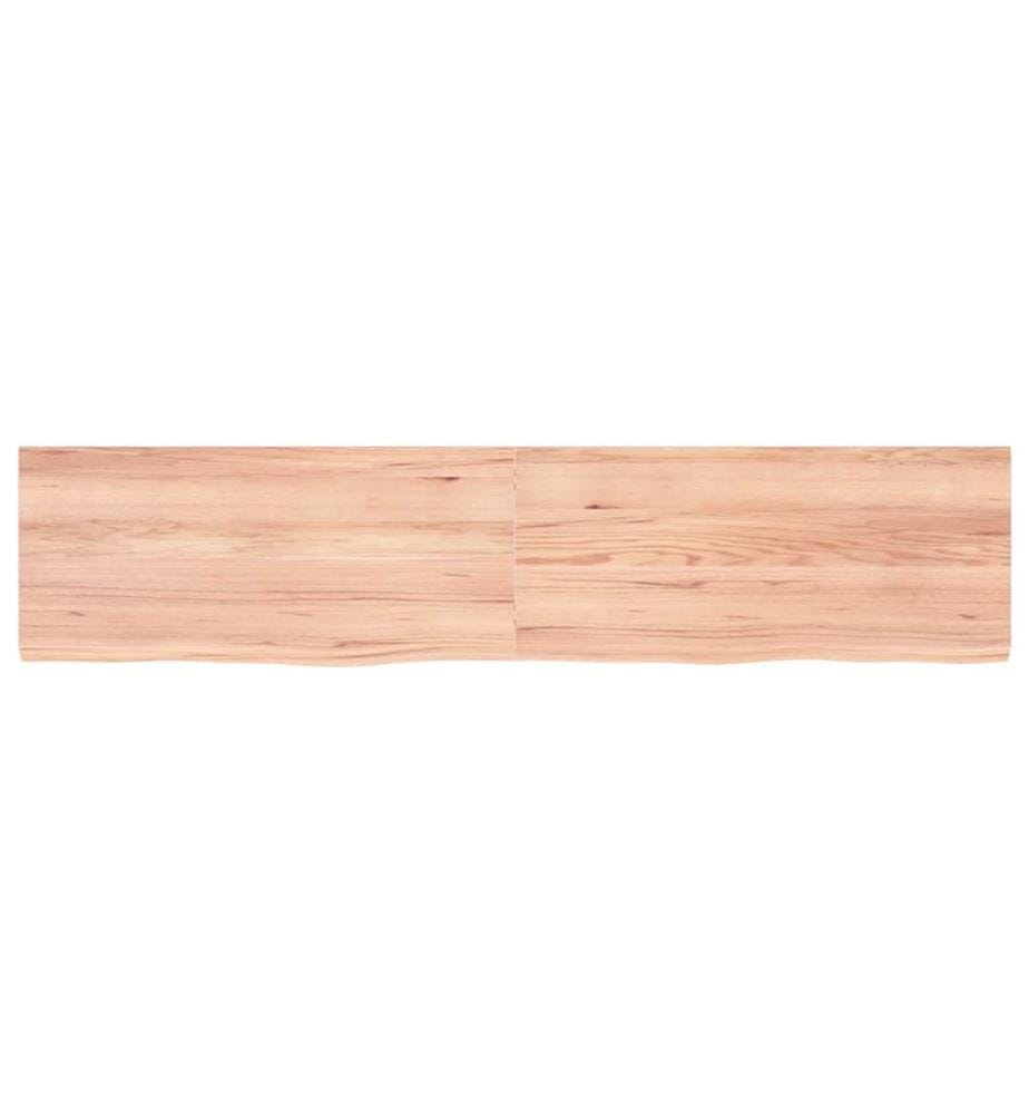 Wandregal Hellbraun 180x40x(2-4) cm Massivholz Eiche Behandelt