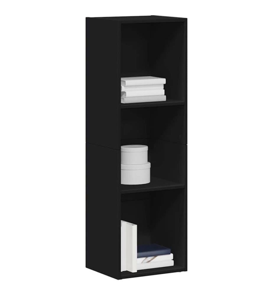 Bücherregal/TV-Schrank Schwarz 36x30x114 cm Holzwerkstoff