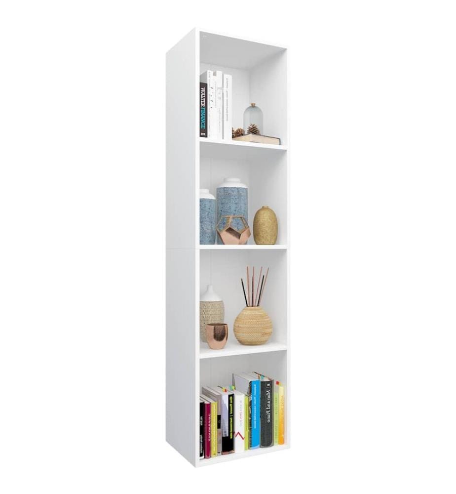 Bücherregal/TV-Schrank Weiss 36×30×143 cm Holzwerkstoff