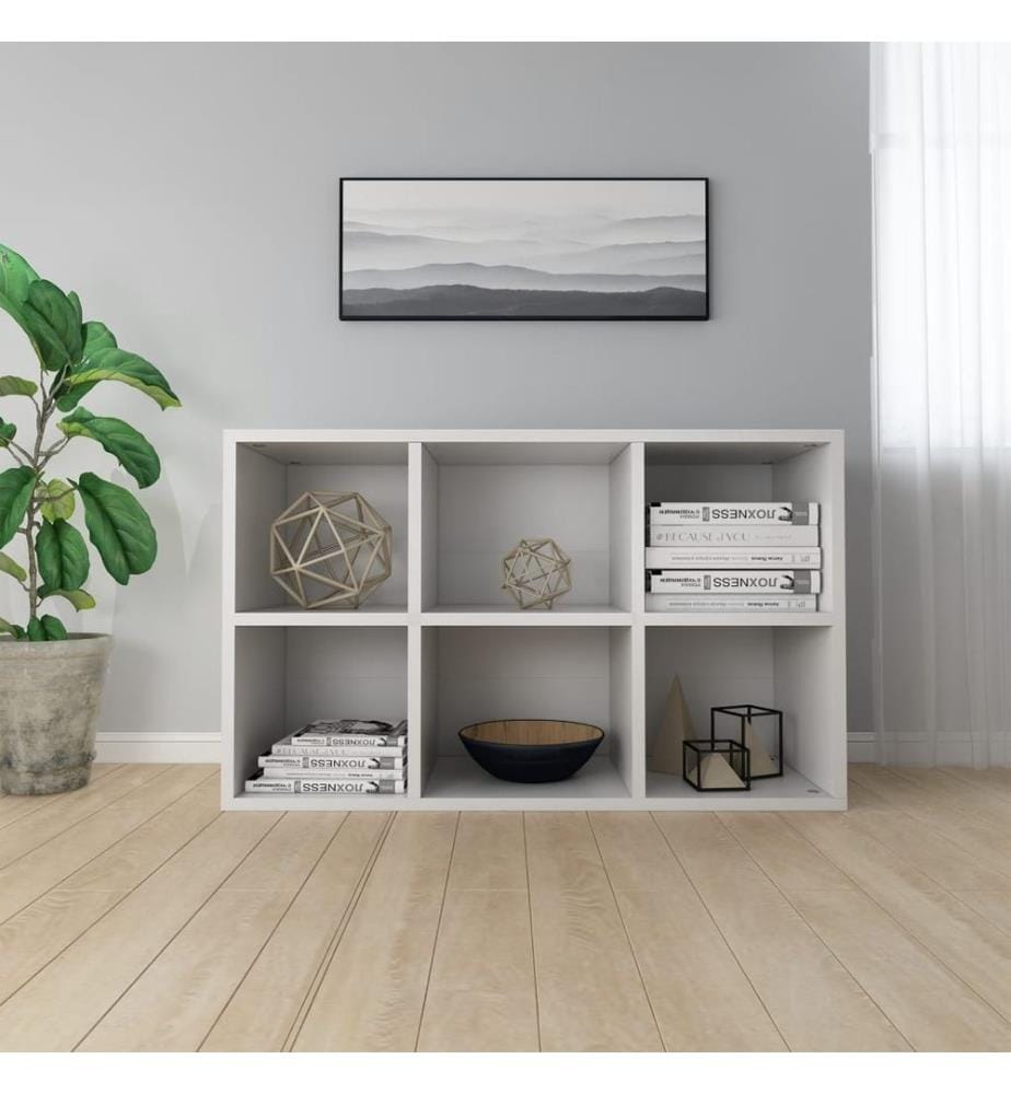 Bücherregal/Sideboard Weiss 66x30x98 cm Holzwerkstoff
