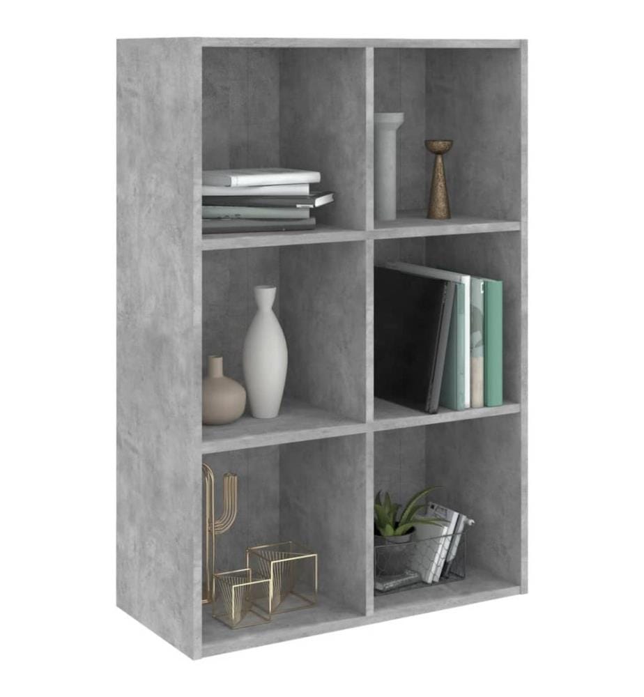 Bücherregal/Sideboard Betongrau 66x30x98 cm Holzwerkstoff