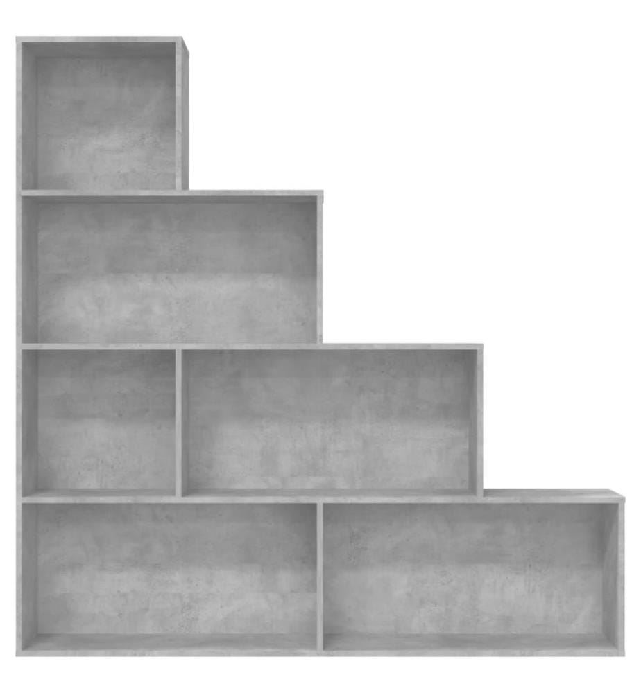 Bücherregal/Raumteiler Betongrau 155x24x160 cm Holzwerkstoff