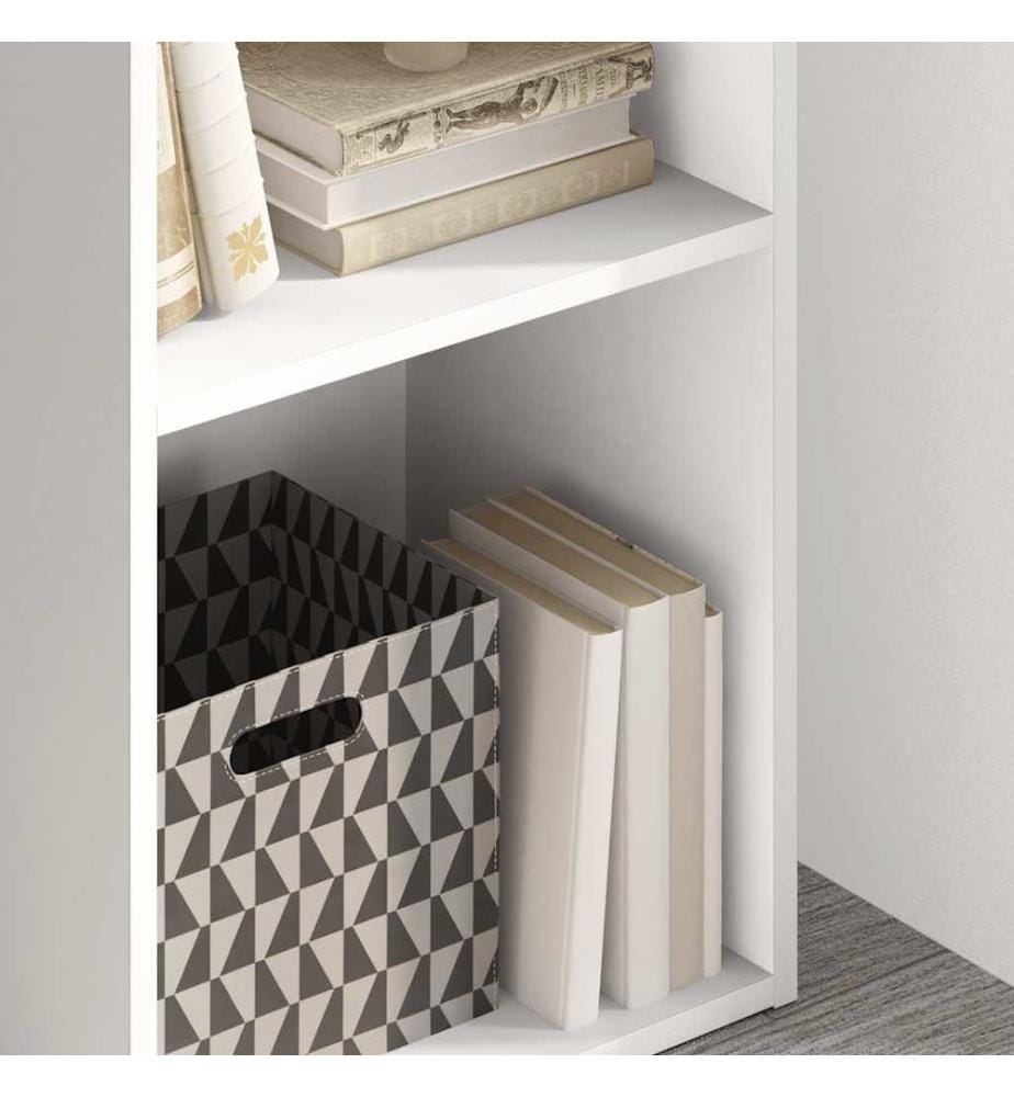 Bibliothèque blanc 40x30x76,5 cm bois d'ingénierie