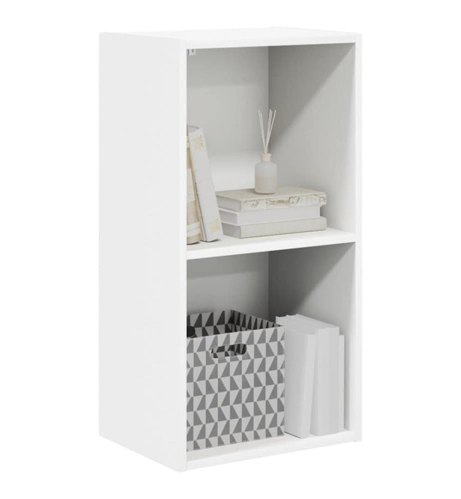 Bibliothèque blanc 40x30x76,5 cm bois d'ingénierie