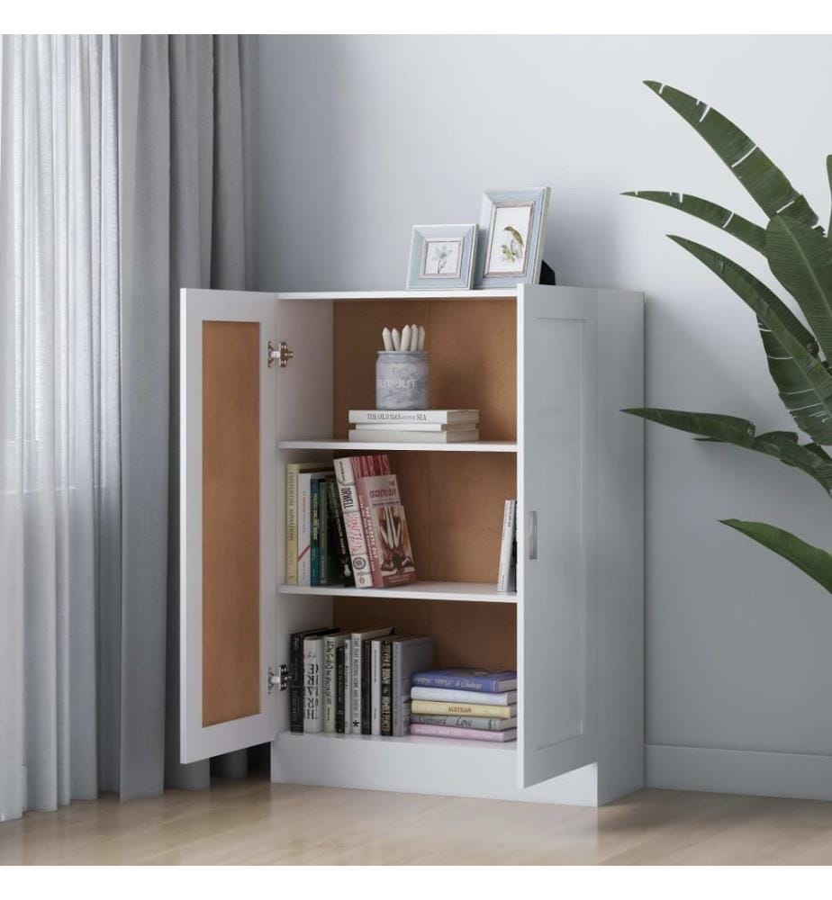 Bücherschrank Weiss 82,5x30,5x115 cm Holzwerkstoff