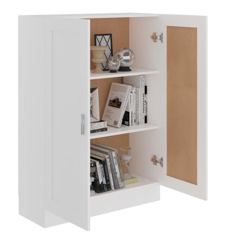 Bücherschrank Weiss 82,5x30,5x115 cm Holzwerkstoff