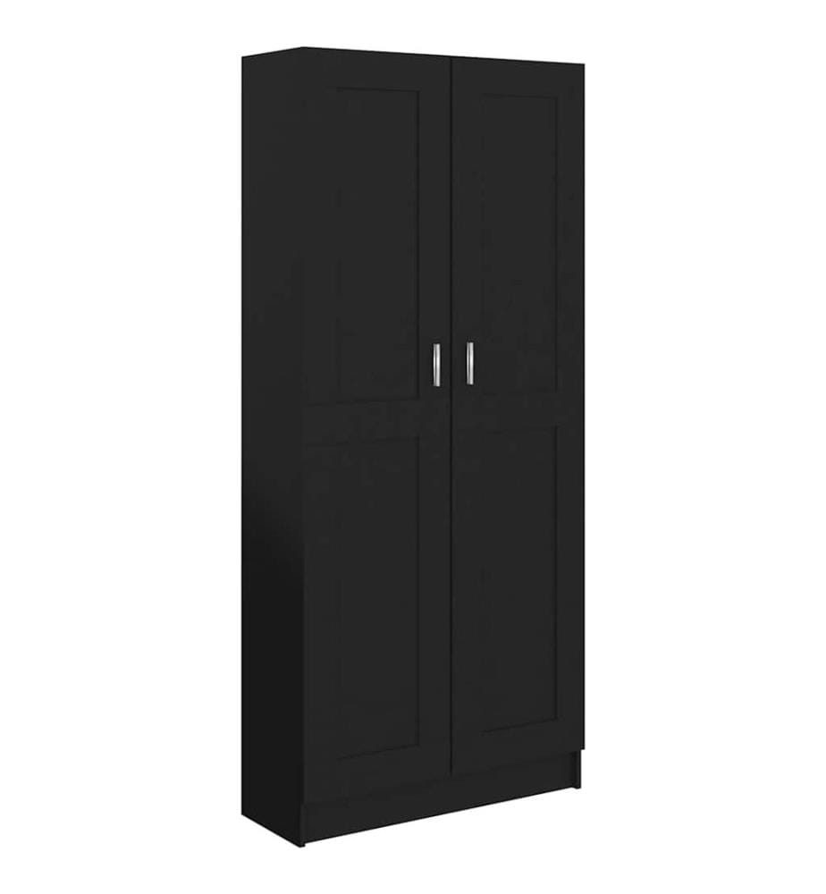 Bücherschrank Schwarz 82,5x30,5x185,5 cm Holzwerkstoff