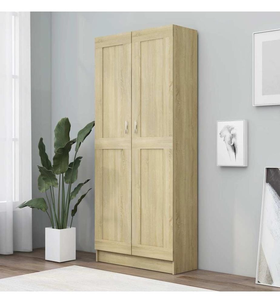 Bücherschrank Sonoma-Eiche 82,5x30,5x185,5 cm Holzwerkstoff