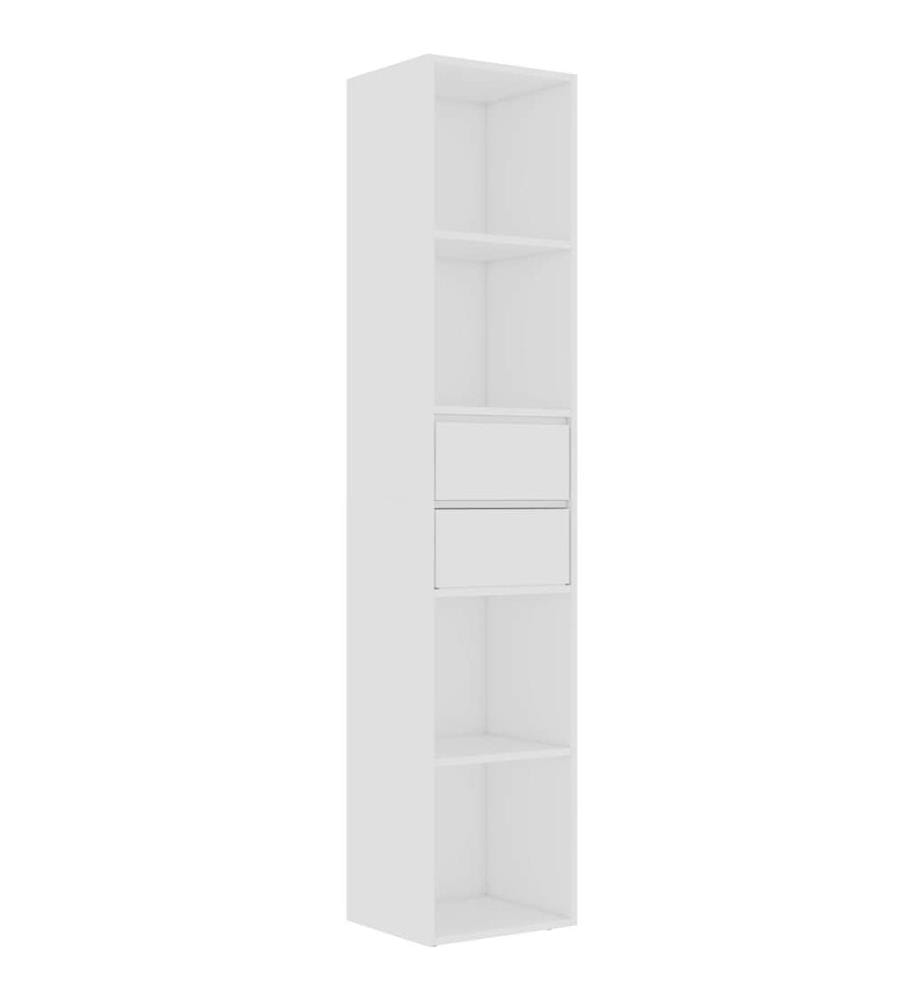 Bücherregal Weiss 36x30x171 cm Holzwerkstoff