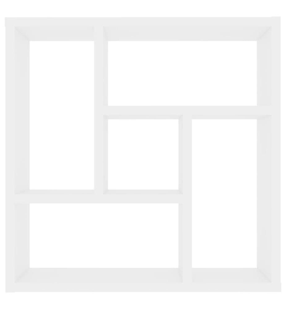 Wandregal Weiss 45,1x16x45,1 cm Holzwerkstoff