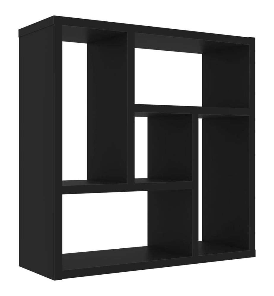 Wandregal Schwarz 45,1x16x45,1 cm Holzwerkstoff