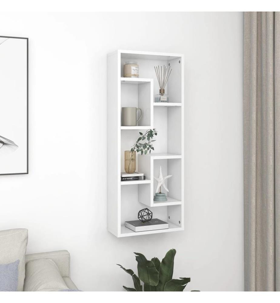 Wandregal Weiss 36x16x90 cm Holzwerkstoff