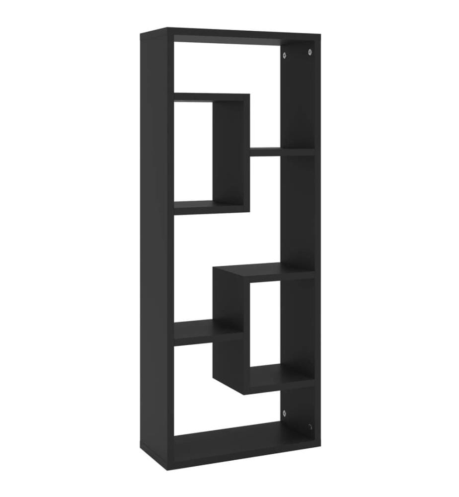 Wandregal Schwarz 36x16x90 cm Holzwerkstoff