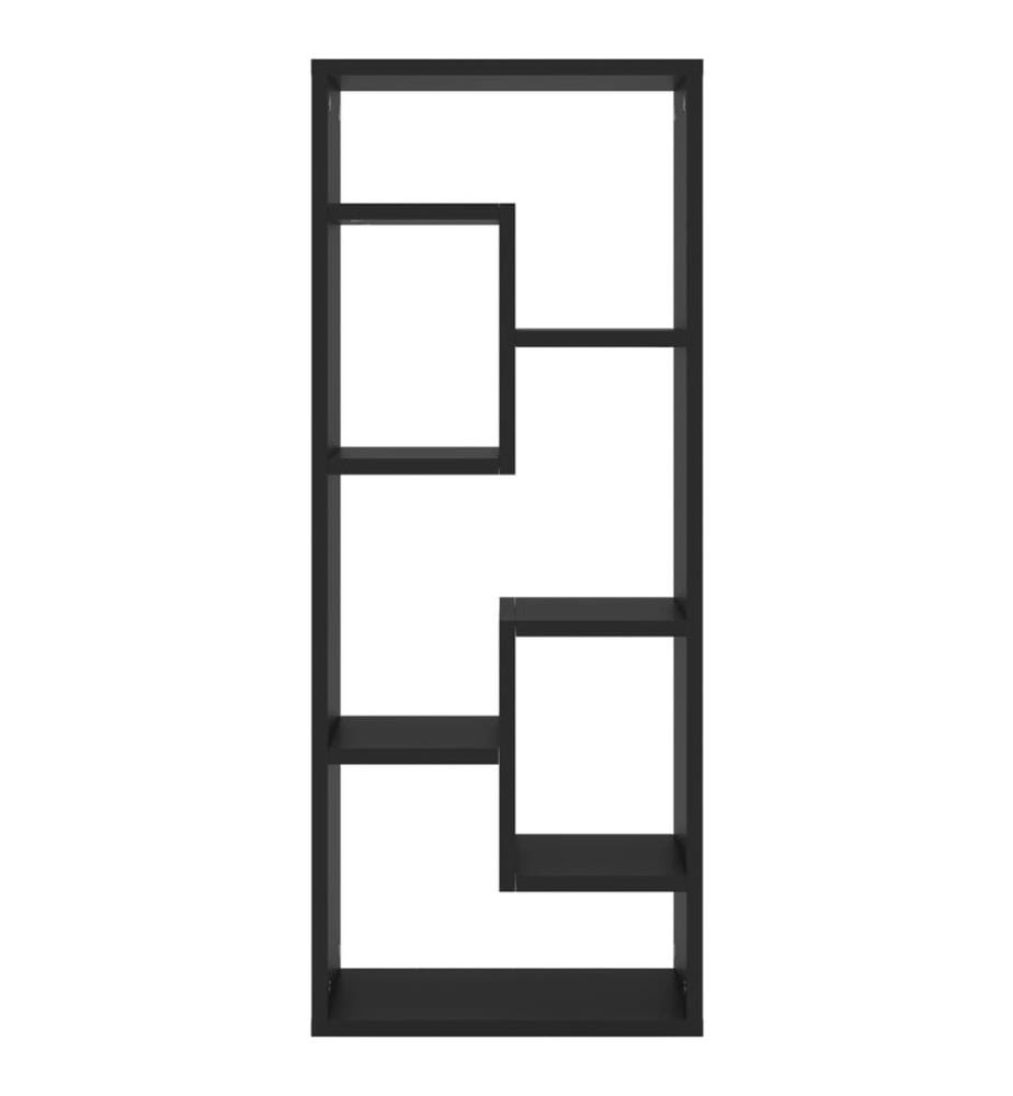 Wandregal Schwarz 36x16x90 cm Holzwerkstoff