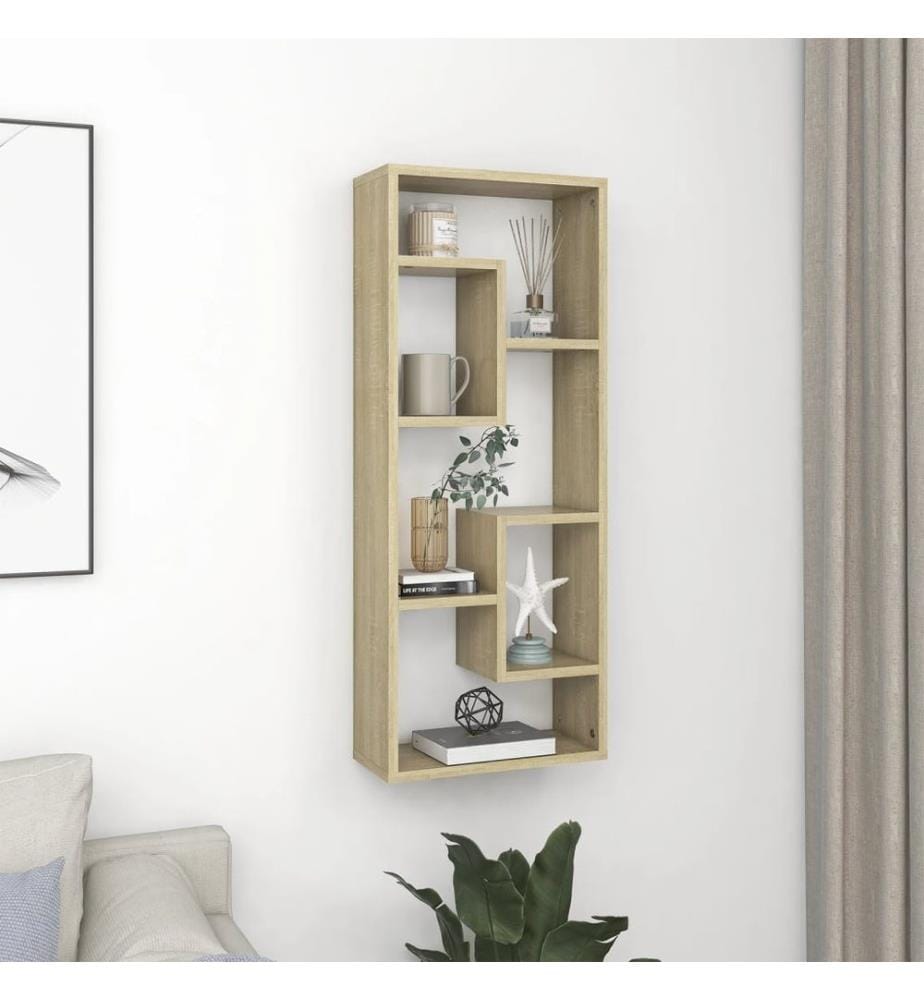 Wandregal Sonoma-Eiche 36x16x90 cm Holzwerkstoff