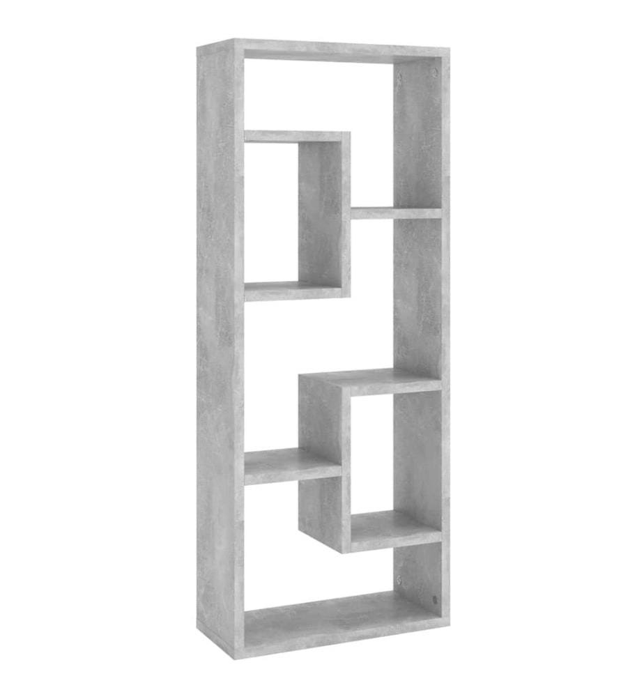 Wandregal Betongrau 36x16x90 cm Holzwerkstoff