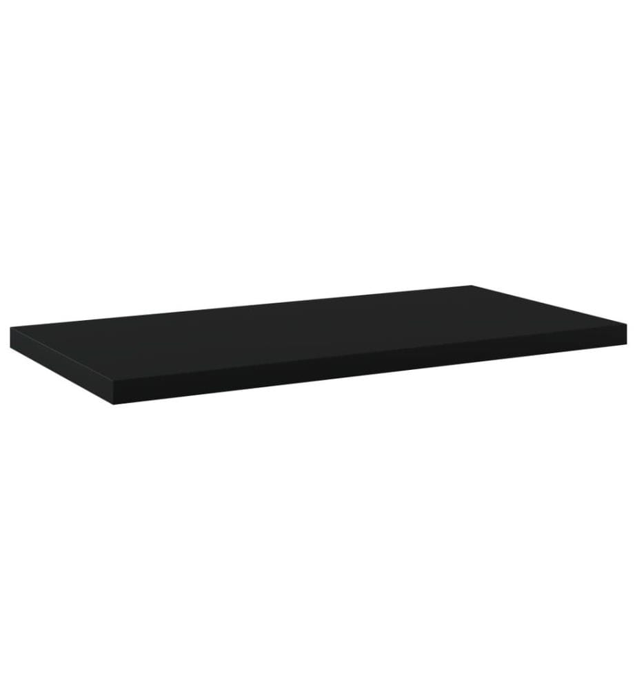 Panneaux de bibliothèque 4 pcs noir bois d'ingénierie