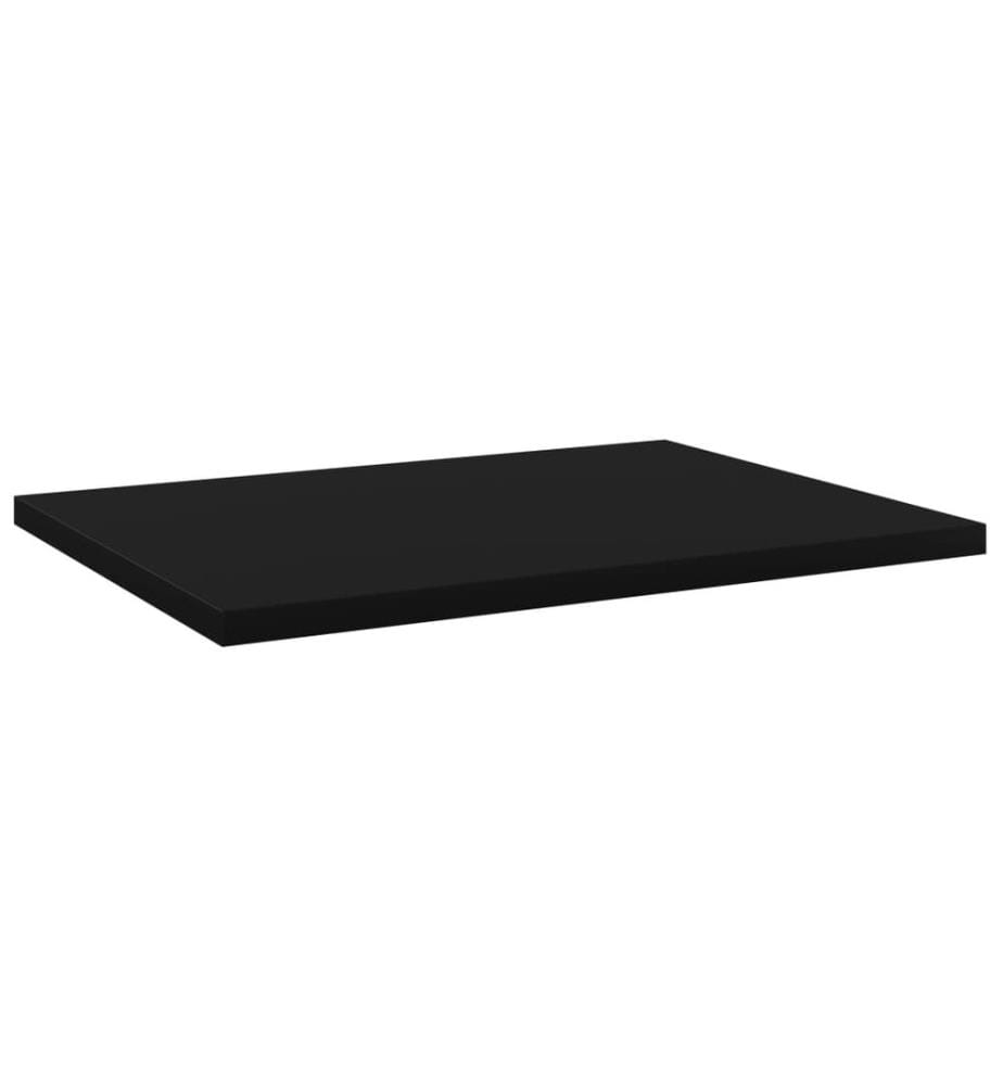 Panneaux de bibliothèque 4 pcs noir bois d'ingénierie