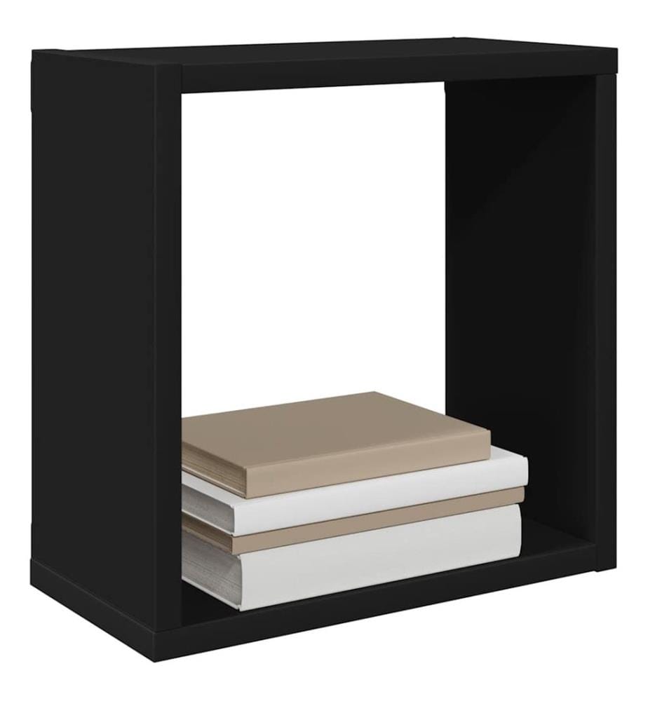 Würfelregale 4 Stk. Schwarz 30x15x30 cm