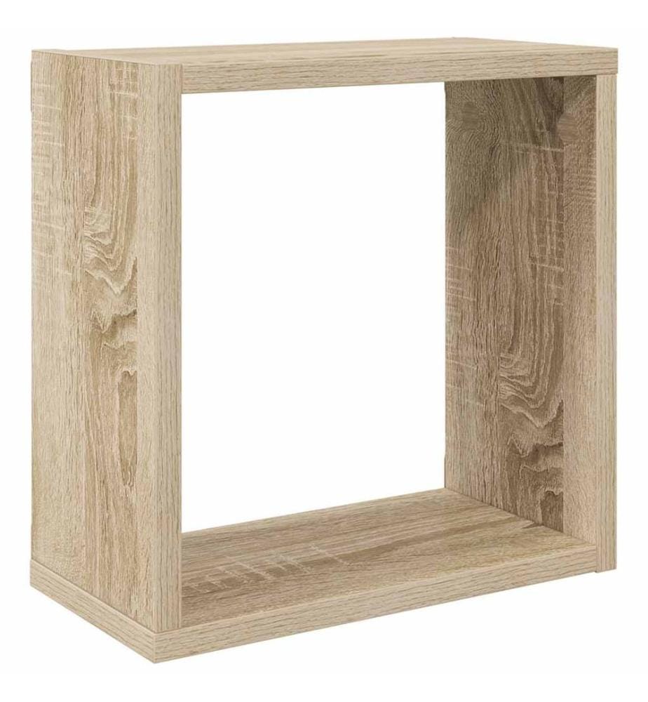 Würfelregale 2 Stk. Sonoma-Eiche 30x15x30 cm