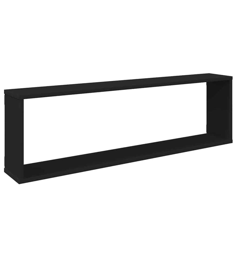 Würfelregale 4 Stk. Schwarz 100x15x30 cm Holzwerkstoff