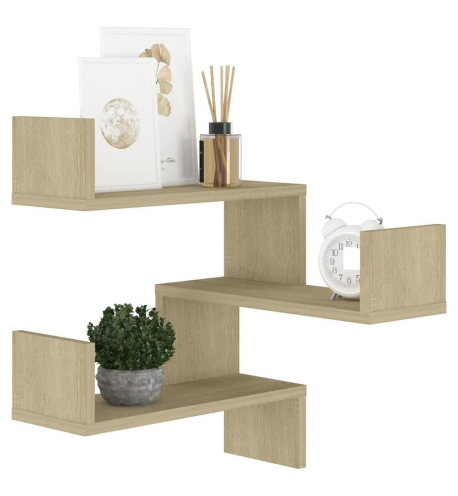 Wand-Eckregal Sonoma-Eiche 40x40x50 cm Holzwerkstoff