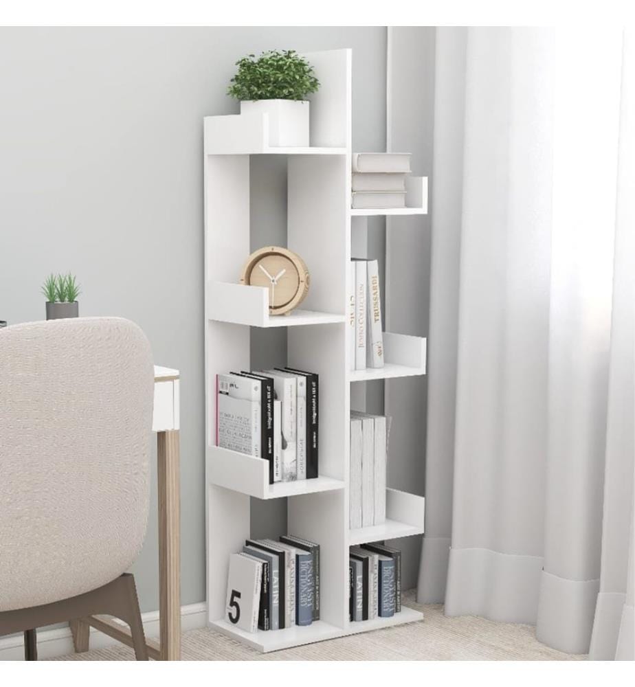 Bücherregal Weiss 48x25,5x140 cm Holzwerkstoff