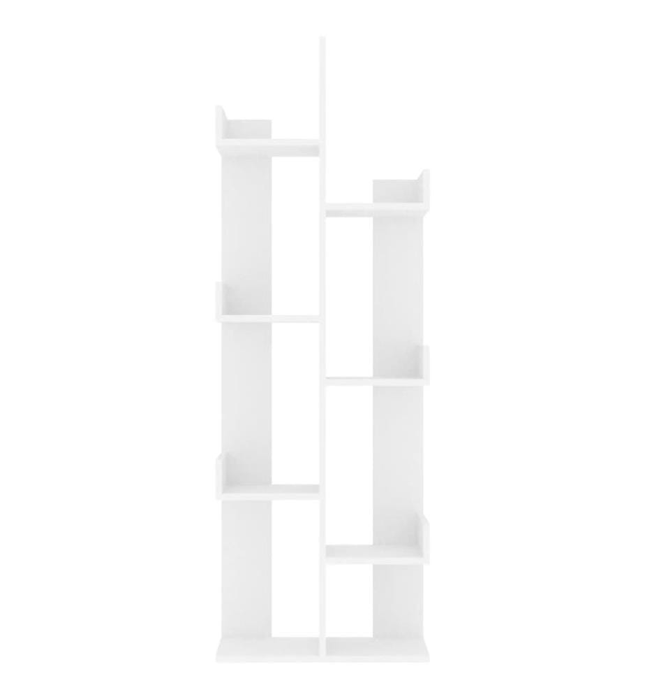 Bücherregal Weiss 48x25,5x140 cm Holzwerkstoff