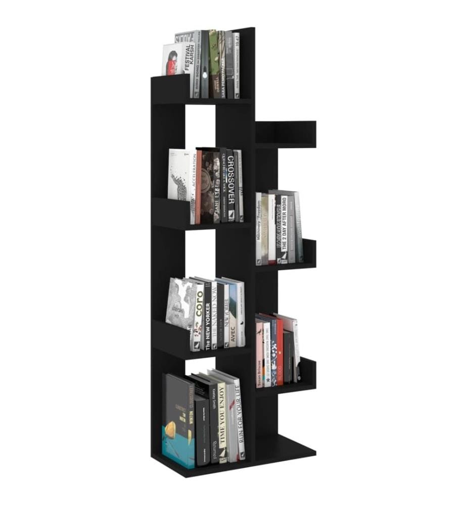 Bücherregal Schwarz 48x25,5x140 cm Holzwerkstoff