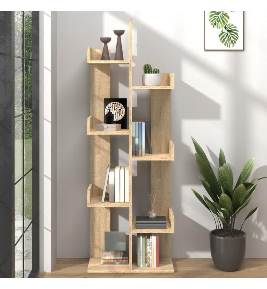 Bücherregal Sonoma-Eiche 48x25,5x140 cm Holzwerkstoff
