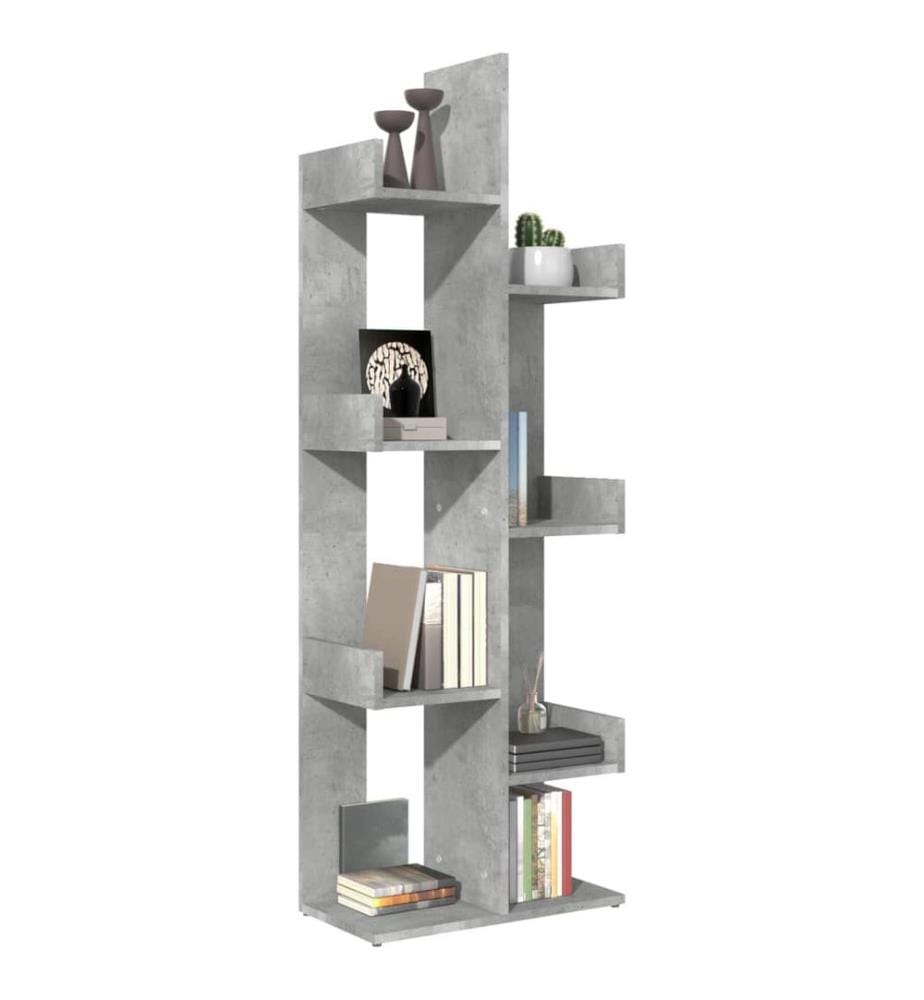 Bücherregal Betongrau 48x25,5x140 cm Holzwerkstoff