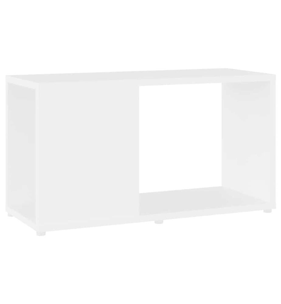 Meuble TV Blanc 60x24x32 cm Bois d'ingénierie