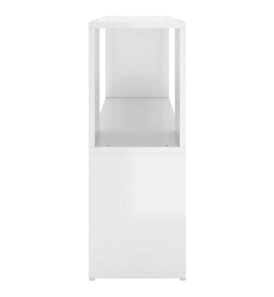 Bücherregal Hochglanz-Weiss 100x24x63 cm Holzwerkstoff