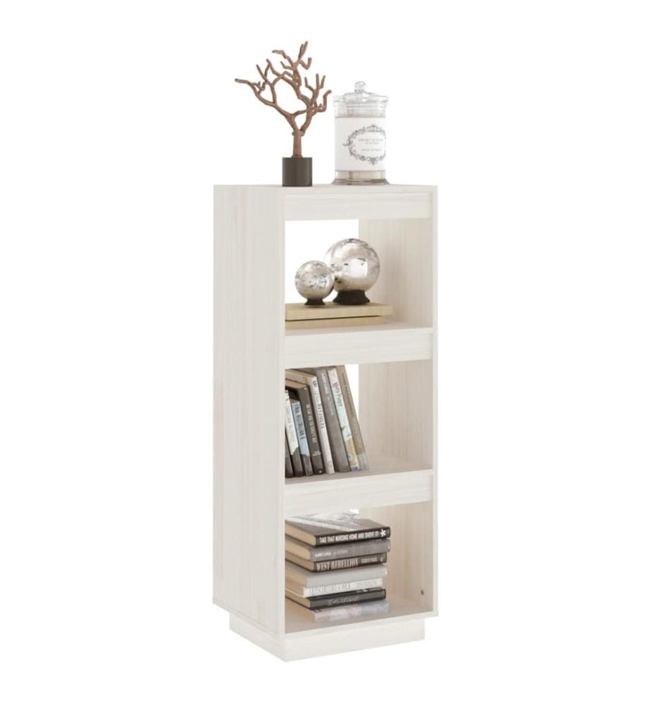 Bibliothèque/Séparateur de pièce blanc 40x35x103 cm pin massif